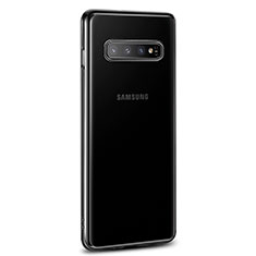 Custodia Silicone Trasparente Ultra Sottile Cover Morbida U03 per Samsung Galaxy S10 Nero