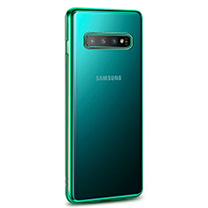 Custodia Silicone Trasparente Ultra Sottile Cover Morbida U04 per Samsung Galaxy S10 5G Verde