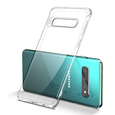 Custodia Silicone Trasparente Ultra Sottile Cover Morbida U05 per Samsung Galaxy S10 Plus Chiaro