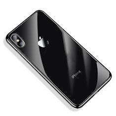 Custodia Silicone Trasparente Ultra Sottile Cover Morbida V03 per Apple iPhone X Nero