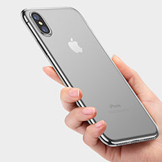 Custodia Silicone Trasparente Ultra Sottile Morbida C05 per Apple iPhone Xs Chiaro