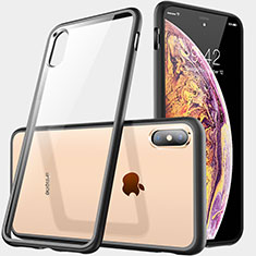 Custodia Silicone Trasparente Ultra Sottile Morbida C06 per Apple iPhone Xs Max Nero