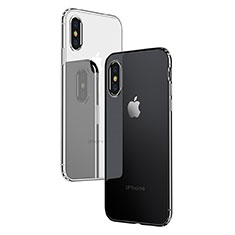 Custodia Silicone Trasparente Ultra Sottile Morbida C10 per Apple iPhone Xs Chiaro