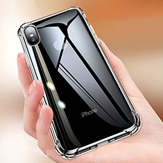 Custodia Silicone Trasparente Ultra Sottile Morbida C15 per Apple iPhone Xs Max Nero