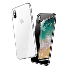 Custodia Silicone Trasparente Ultra Sottile Morbida C18 per Apple iPhone Xs Chiaro