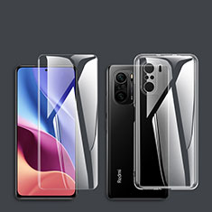 Chiaro Custodia Silicone Trasparente Ultra Sottile Morbida con Pellicola Protettiva per Xiaomi Poco F3 5G Chiaro