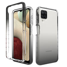 Custodia Silicone Trasparente Ultra Sottile Morbida Cover Fronte e Retro 360 Gradi Sfumato JX1 per Samsung Galaxy A12 5G Nero