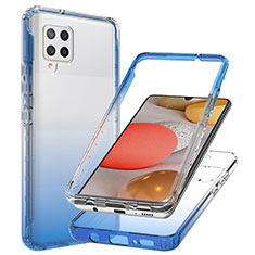 Custodia Silicone Trasparente Ultra Sottile Morbida Cover Fronte e Retro 360 Gradi Sfumato JX1 per Samsung Galaxy A42 5G Blu