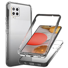 Custodia Silicone Trasparente Ultra Sottile Morbida Cover Fronte e Retro 360 Gradi Sfumato JX1 per Samsung Galaxy A42 5G Nero