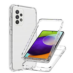 Custodia Silicone Trasparente Ultra Sottile Morbida Cover Fronte e Retro 360 Gradi Sfumato JX1 per Samsung Galaxy A52 5G Chiaro