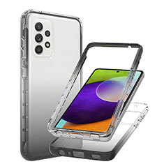 Custodia Silicone Trasparente Ultra Sottile Morbida Cover Fronte e Retro 360 Gradi Sfumato JX1 per Samsung Galaxy A52s 5G Nero