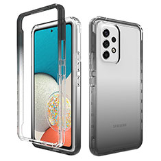 Custodia Silicone Trasparente Ultra Sottile Morbida Cover Fronte e Retro 360 Gradi Sfumato JX1 per Samsung Galaxy A53 5G Nero