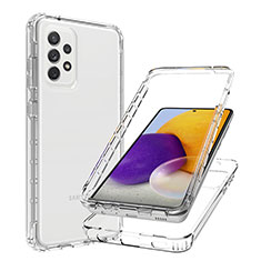 Custodia Silicone Trasparente Ultra Sottile Morbida Cover Fronte e Retro 360 Gradi Sfumato JX1 per Samsung Galaxy A72 5G Chiaro