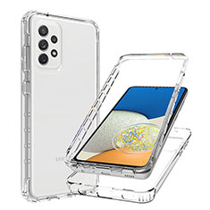 Custodia Silicone Trasparente Ultra Sottile Morbida Cover Fronte e Retro 360 Gradi Sfumato JX1 per Samsung Galaxy A73 5G Chiaro