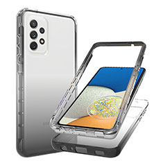Custodia Silicone Trasparente Ultra Sottile Morbida Cover Fronte e Retro 360 Gradi Sfumato JX1 per Samsung Galaxy A73 5G Nero
