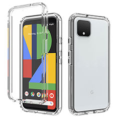 Custodia Silicone Trasparente Ultra Sottile Morbida Cover Fronte e Retro 360 Gradi Sfumato per Google Pixel 4 Chiaro
