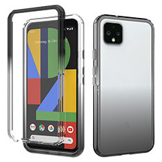 Custodia Silicone Trasparente Ultra Sottile Morbida Cover Fronte e Retro 360 Gradi Sfumato per Google Pixel 4 XL Grigio Scuro