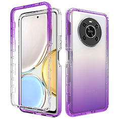 Custodia Silicone Trasparente Ultra Sottile Morbida Cover Fronte e Retro 360 Gradi Sfumato per Huawei Honor Magic4 Lite 4G Viola