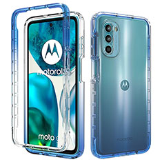 Custodia Silicone Trasparente Ultra Sottile Morbida Cover Fronte e Retro 360 Gradi Sfumato per Motorola Moto Edge (2022) 5G Blu