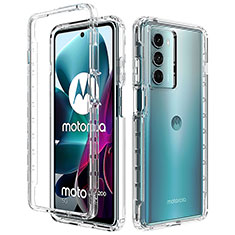 Custodia Silicone Trasparente Ultra Sottile Morbida Cover Fronte e Retro 360 Gradi Sfumato per Motorola Moto Edge S30 5G Chiaro