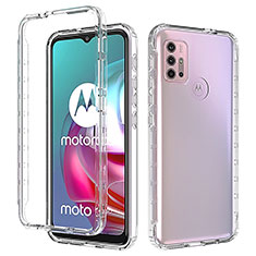 Custodia Silicone Trasparente Ultra Sottile Morbida Cover Fronte e Retro 360 Gradi Sfumato per Motorola Moto G30 Chiaro