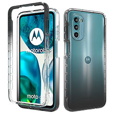 Custodia Silicone Trasparente Ultra Sottile Morbida Cover Fronte e Retro 360 Gradi Sfumato per Motorola MOTO G52 Nero
