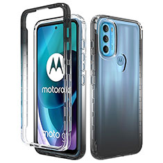 Custodia Silicone Trasparente Ultra Sottile Morbida Cover Fronte e Retro 360 Gradi Sfumato per Motorola Moto G71 5G Nero