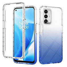 Custodia Silicone Trasparente Ultra Sottile Morbida Cover Fronte e Retro 360 Gradi Sfumato per Oppo A93 5G Blu