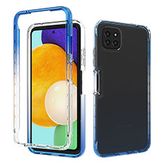 Custodia Silicone Trasparente Ultra Sottile Morbida Cover Fronte e Retro 360 Gradi Sfumato per Samsung Galaxy A22 5G Blu