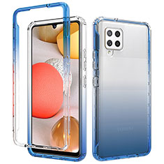 Custodia Silicone Trasparente Ultra Sottile Morbida Cover Fronte e Retro 360 Gradi Sfumato per Samsung Galaxy A42 5G Blu