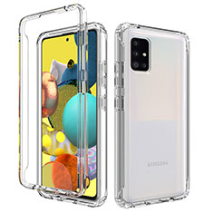 Custodia Silicone Trasparente Ultra Sottile Morbida Cover Fronte e Retro 360 Gradi Sfumato per Samsung Galaxy A51 4G Chiaro