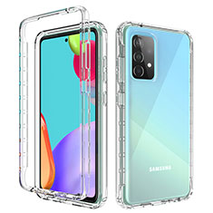 Custodia Silicone Trasparente Ultra Sottile Morbida Cover Fronte e Retro 360 Gradi Sfumato per Samsung Galaxy A52 5G Chiaro