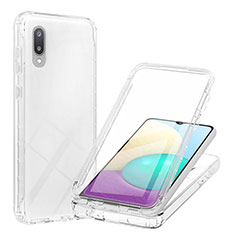 Custodia Silicone Trasparente Ultra Sottile Morbida Cover Fronte e Retro 360 Gradi Sfumato per Samsung Galaxy M02 Chiaro