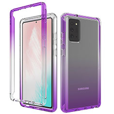 Custodia Silicone Trasparente Ultra Sottile Morbida Cover Fronte e Retro 360 Gradi Sfumato per Samsung Galaxy Note 20 5G Viola