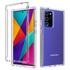 Custodia Silicone Trasparente Ultra Sottile Morbida Cover Fronte e Retro 360 Gradi Sfumato per Samsung Galaxy Note 20 Ultra 5G Chiaro