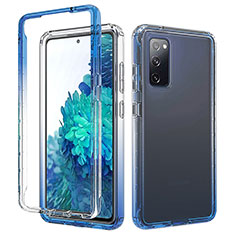 Custodia Silicone Trasparente Ultra Sottile Morbida Cover Fronte e Retro 360 Gradi Sfumato per Samsung Galaxy S20 FE (2022) 5G Blu
