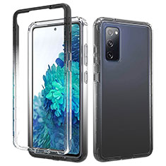 Custodia Silicone Trasparente Ultra Sottile Morbida Cover Fronte e Retro 360 Gradi Sfumato per Samsung Galaxy S20 FE (2022) 5G Grigio Scuro
