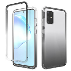 Custodia Silicone Trasparente Ultra Sottile Morbida Cover Fronte e Retro 360 Gradi Sfumato per Samsung Galaxy S20 Plus 5G Grigio Scuro