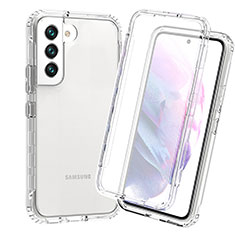 Custodia Silicone Trasparente Ultra Sottile Morbida Cover Fronte e Retro 360 Gradi Sfumato per Samsung Galaxy S21 FE 5G Chiaro