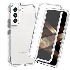 Custodia Silicone Trasparente Ultra Sottile Morbida Cover Fronte e Retro 360 Gradi Sfumato per Samsung Galaxy S24 5G Chiaro