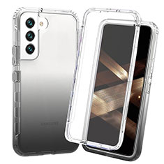 Custodia Silicone Trasparente Ultra Sottile Morbida Cover Fronte e Retro 360 Gradi Sfumato per Samsung Galaxy S24 5G Nero