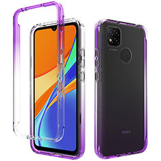 Custodia Silicone Trasparente Ultra Sottile Morbida Cover Fronte e Retro 360 Gradi Sfumato per Xiaomi POCO C31 Viola