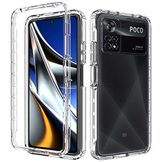 Custodia Silicone Trasparente Ultra Sottile Morbida Cover Fronte e Retro 360 Gradi Sfumato per Xiaomi Poco X4 Pro 5G Chiaro