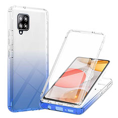 Custodia Silicone Trasparente Ultra Sottile Morbida Cover Fronte e Retro 360 Gradi Sfumato YB1 per Samsung Galaxy A42 5G Blu