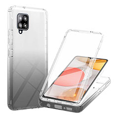 Custodia Silicone Trasparente Ultra Sottile Morbida Cover Fronte e Retro 360 Gradi Sfumato YB1 per Samsung Galaxy A42 5G Nero