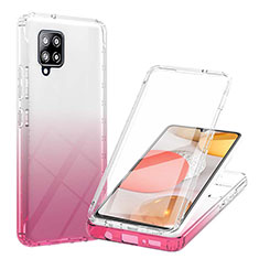 Custodia Silicone Trasparente Ultra Sottile Morbida Cover Fronte e Retro 360 Gradi Sfumato YB1 per Samsung Galaxy A42 5G Rosa
