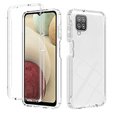 Custodia Silicone Trasparente Ultra Sottile Morbida Cover Fronte e Retro 360 Gradi Sfumato YB2 per Samsung Galaxy A12 5G Chiaro