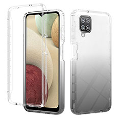 Custodia Silicone Trasparente Ultra Sottile Morbida Cover Fronte e Retro 360 Gradi Sfumato YB2 per Samsung Galaxy A12 5G Nero