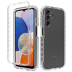 Custodia Silicone Trasparente Ultra Sottile Morbida Cover Fronte e Retro 360 Gradi Sfumato ZJ1 per Samsung Galaxy A14 4G Chiaro