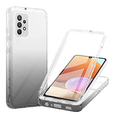 Custodia Silicone Trasparente Ultra Sottile Morbida Cover Fronte e Retro 360 Gradi Sfumato ZJ1 per Samsung Galaxy A32 5G Nero